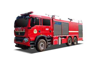 豪沃后雙橋干粉泡沫聯(lián)用消防車 